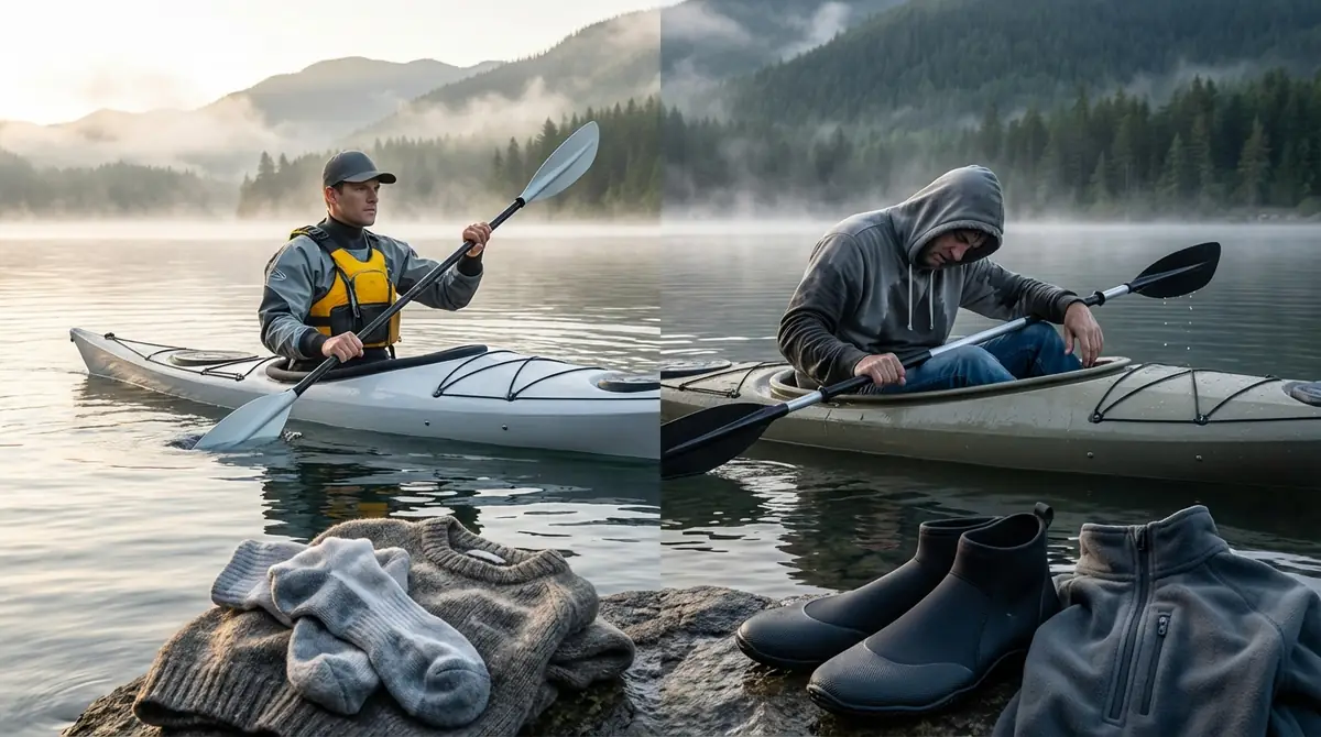 カヤックで避けるべきNG服装と素材