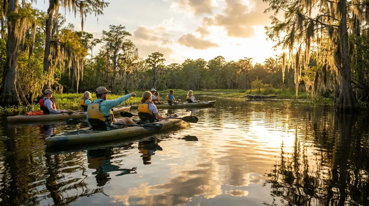 ワニ生息地ではガイド付きカヤックツアーがおすすめ