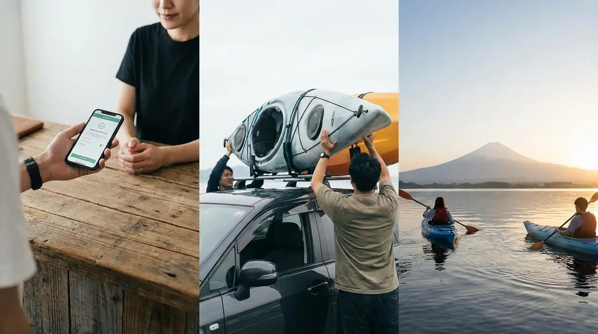 浜名湖カヤックの予約から当日までの流れ