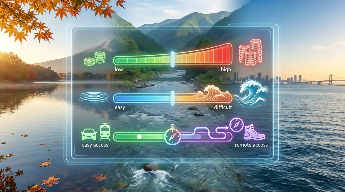 関東カヤックスポット比較一覧表｜料金・難易度・アクセスを早見チェック