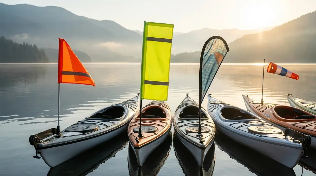 カヤックフラッグの種類と特徴を比較