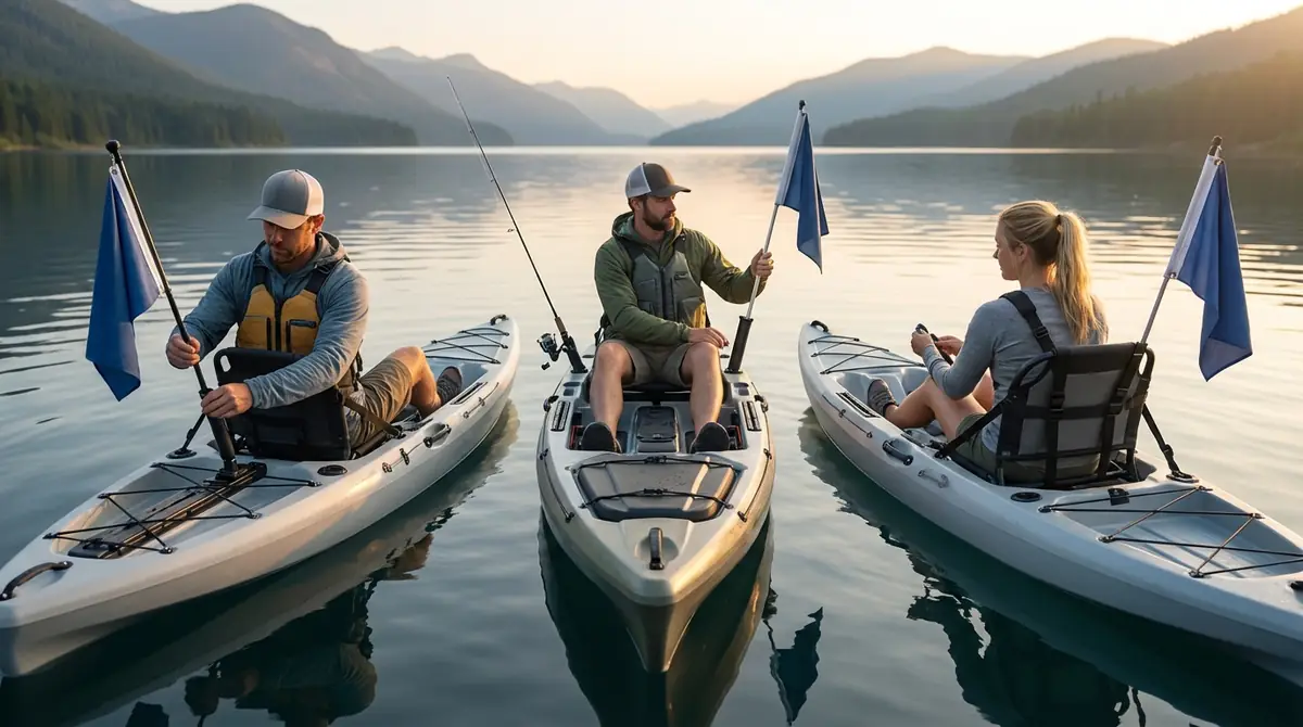 カヤックフラッグの取り付け方|3つの方法を図解