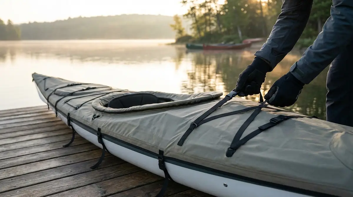 カヤックカバーの正しいかけ方と固定方法