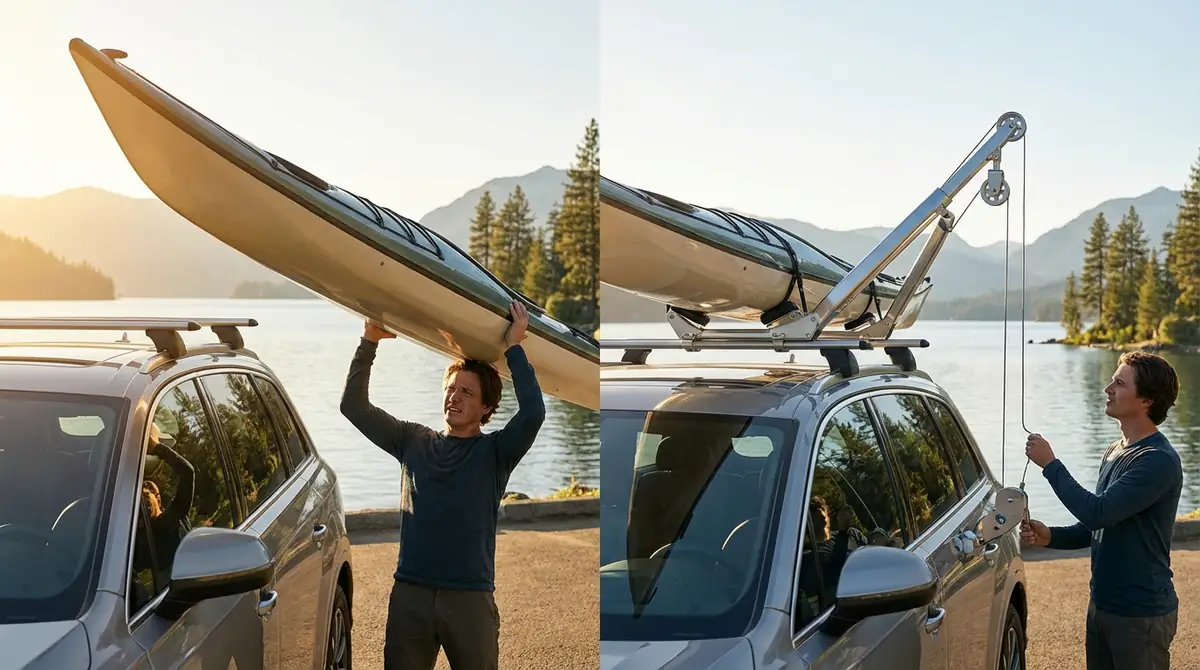 カヤックリフターとは？仕組みと手積みとの違いを解説