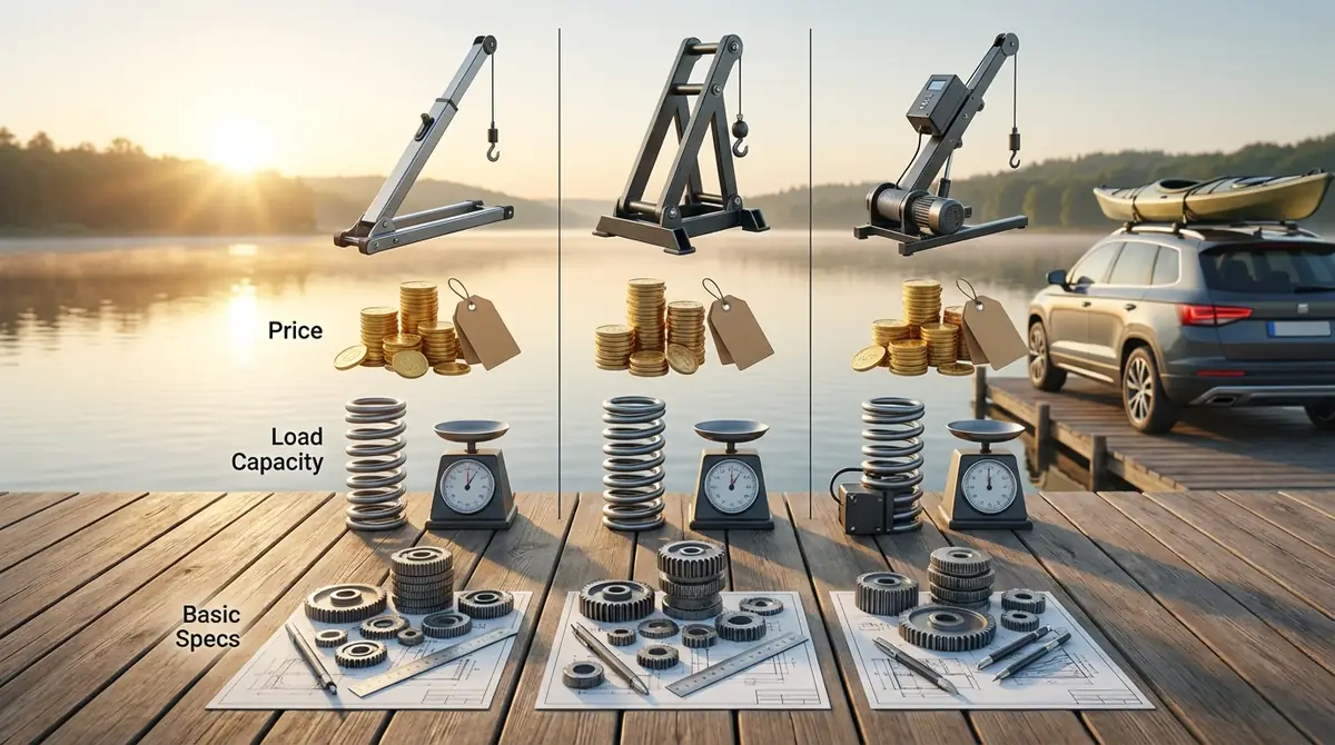 カヤックリフターの価格・耐荷重・基本スペック早見表