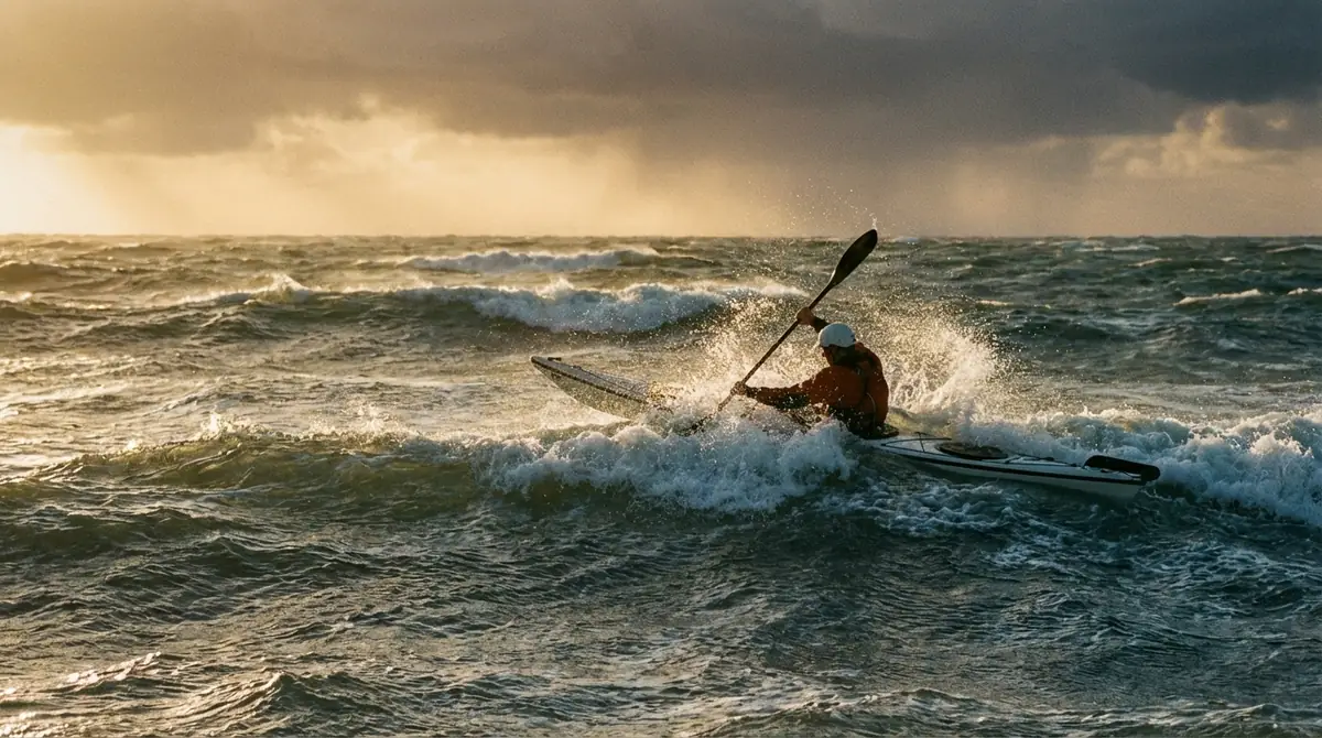 風・波・流れがあるときのカヤックの漕ぎ方