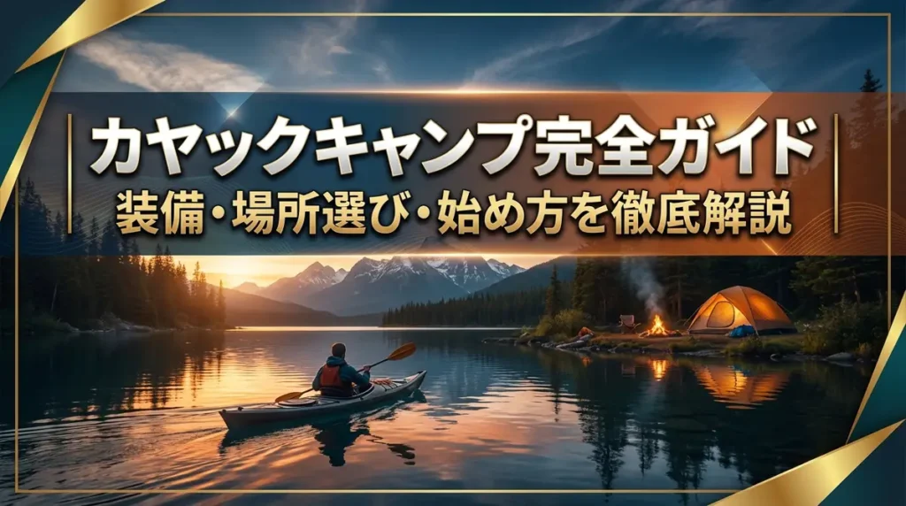 カヤックキャンプ完全ガイド｜装備・場所選び・始め方を徹底解説