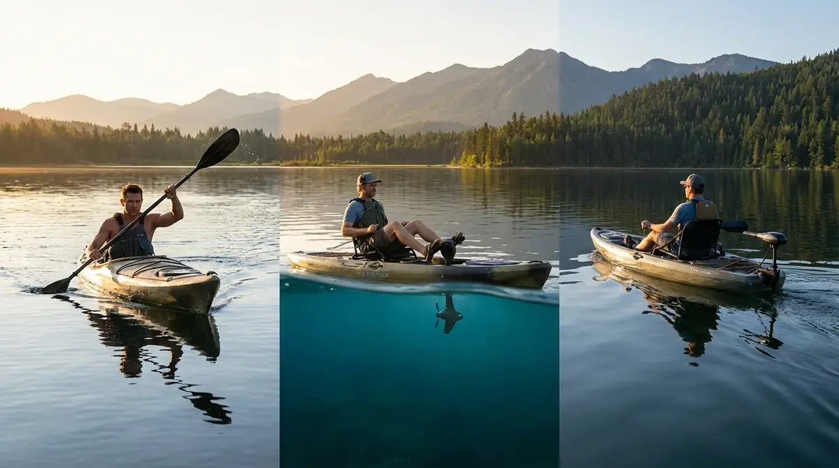 カヤックにエレキは必要？手漕ぎ・足漕ぎとの違いを比較