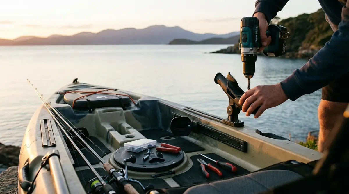 カヤックへのロッドホルダー取り付け方法|基本5ステップ