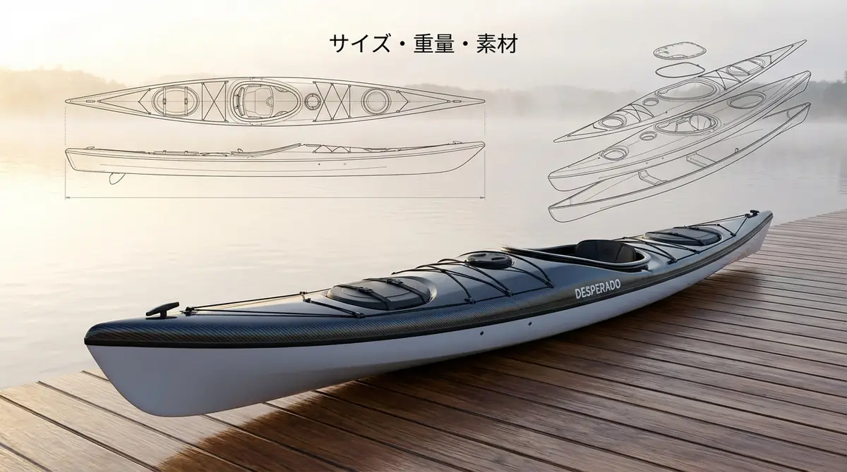 カヤック「デスペラード」の詳細スペック|サイズ・重量・素材を徹底解説