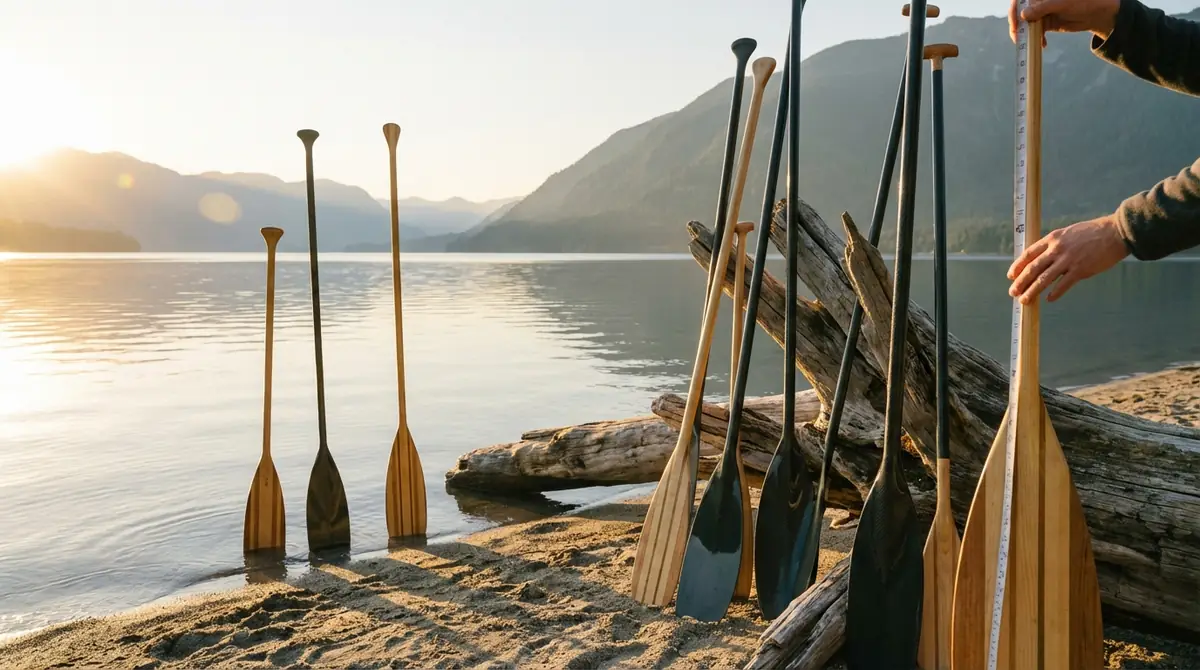 失敗しないカヤックパドルの長さの選び方【身長別早見表付き】