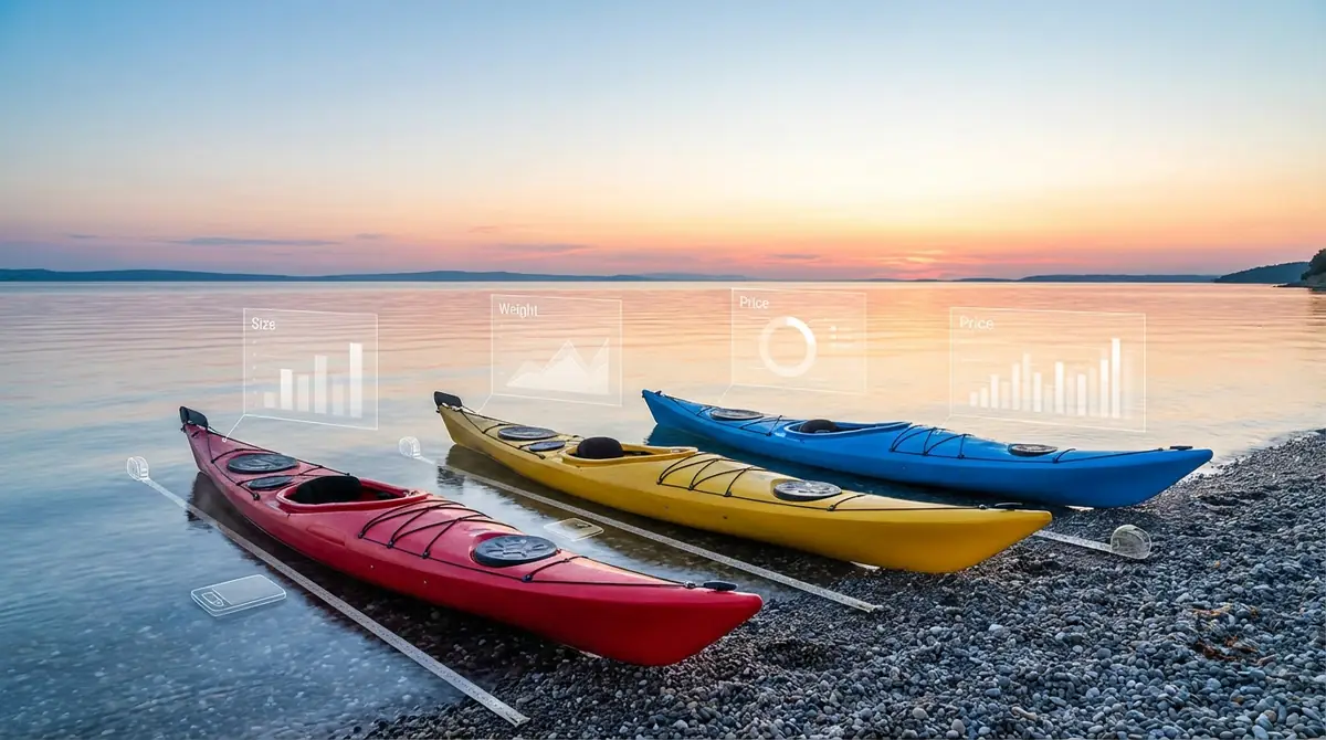 シーラスカヤックの価格・サイズ・重量スペック比較