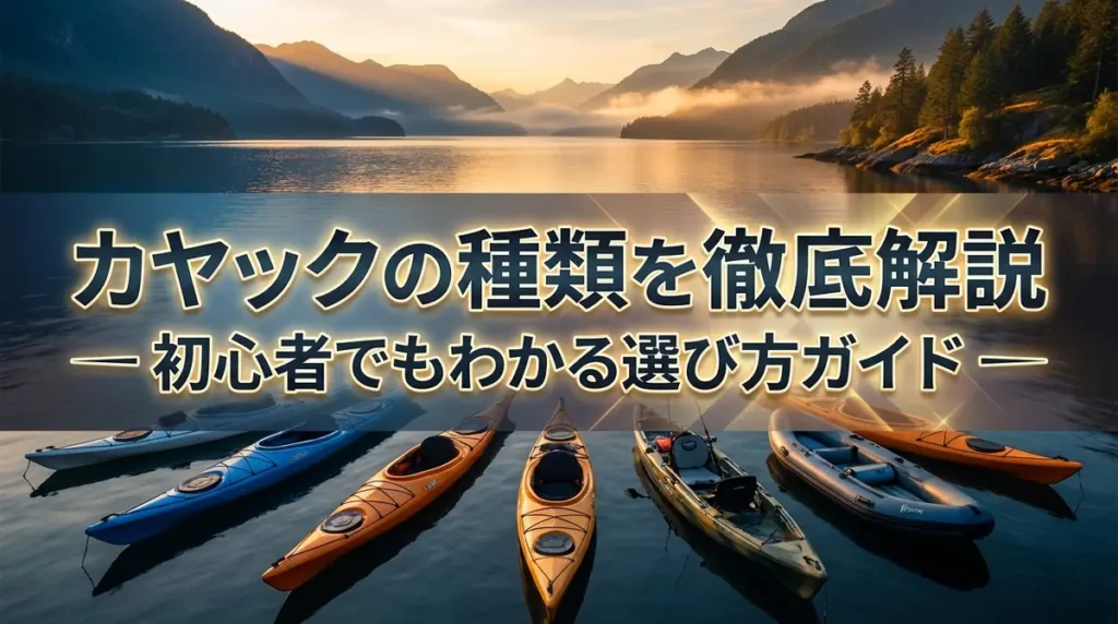 カヤックの種類を徹底解説｜初心者でもわかる選び方ガイド