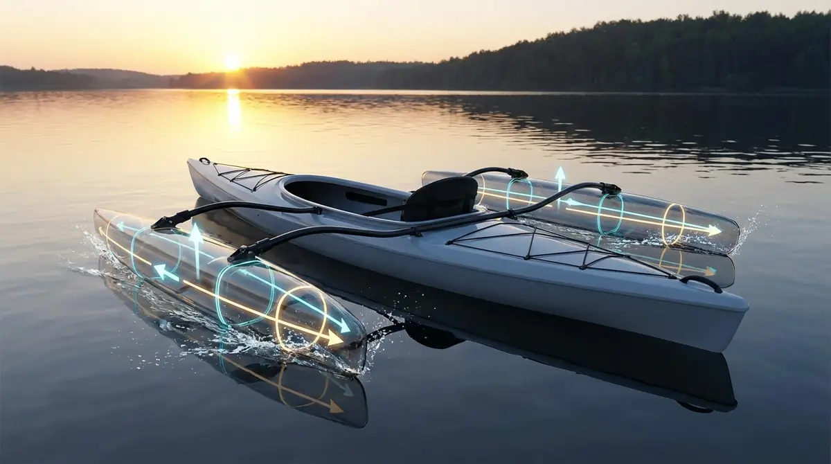 カヤック用サイドフロートとは?仕組みと役割を図解で解説